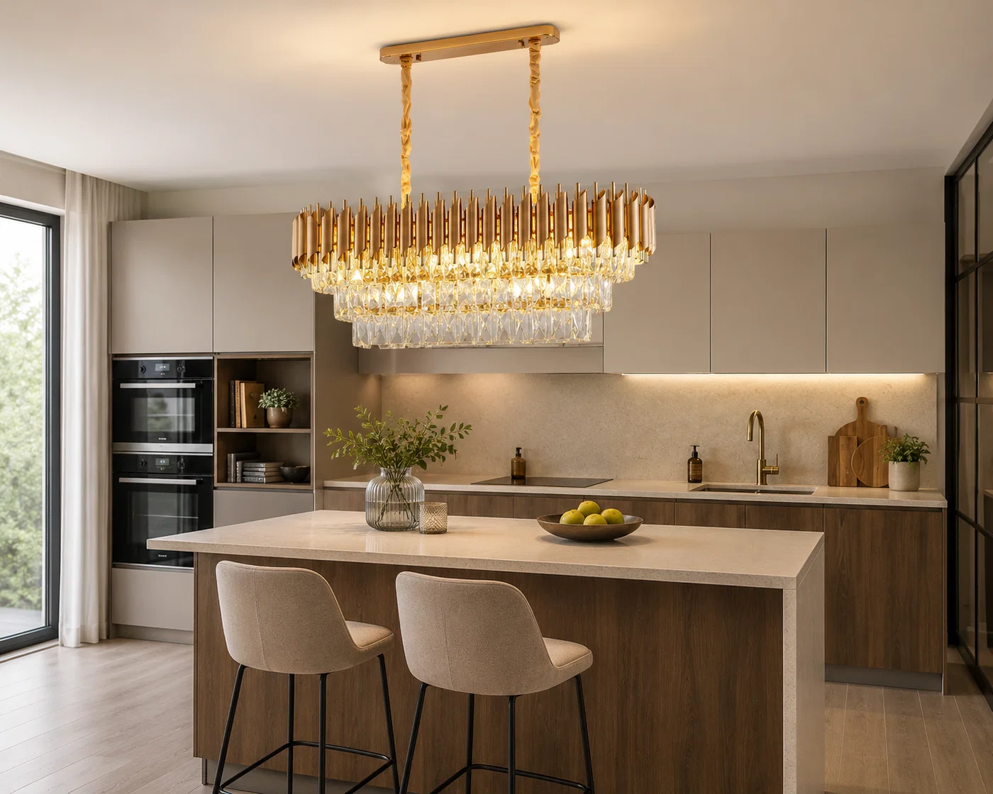 ■ ILUMINAT DE INTERIOR - LUSTRA DE CRISTAL AURIE 1000 X 40 CM