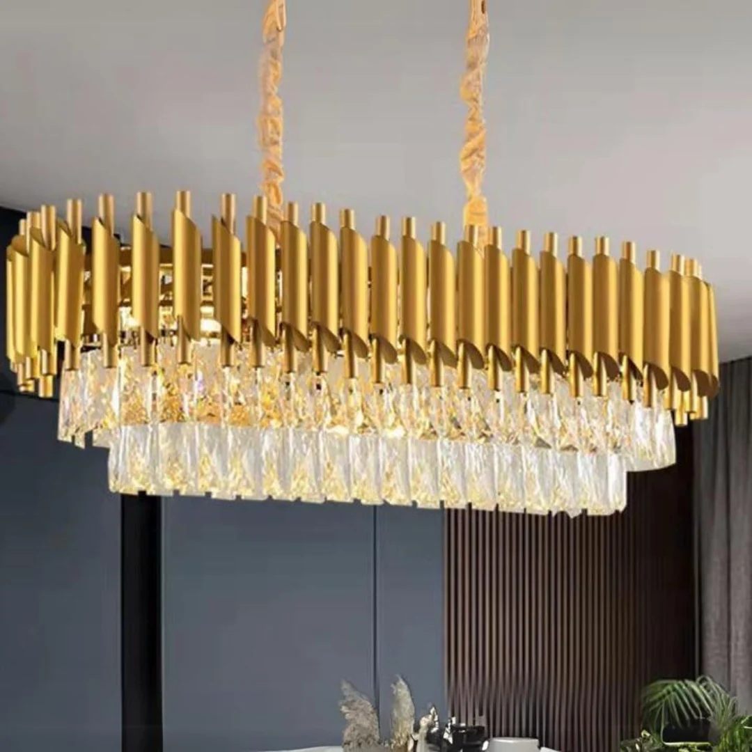 CANDELABRE CRISTAL & PENDULE - LUSTRA DE CRISTAL AURIE 1000 X 40 CM