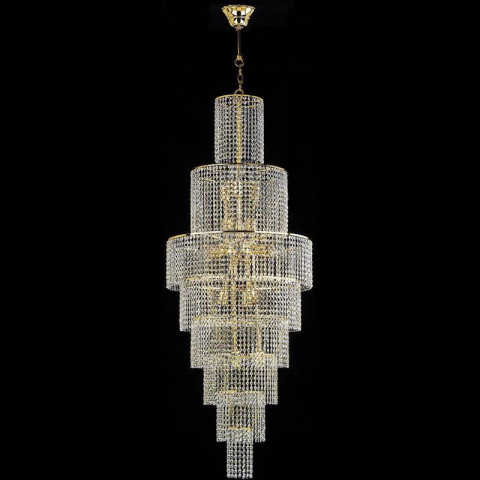 CANDELABRE CRISTAL & PENDULE - LUSTRA DE CRISTAL CASTILLO AURIE - 18XE27