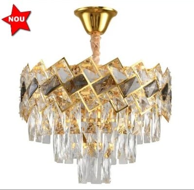 CANDELABRE CRISTAL & PENDULE - LUSTRA de CRISTAL - AURIE; 7xE14