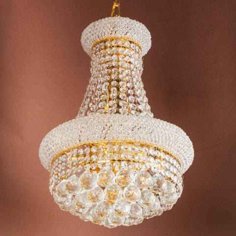 CANDELABRE CRISTAL & PENDULE - LUSTRA de CRISTAL - AURIE - DIAMETRUL (40X45cm)