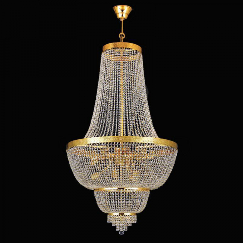 CANDELABRE CRISTAL & PENDULE - LUSTRA DE CRISTAL BOLSA - 24XE27 GD