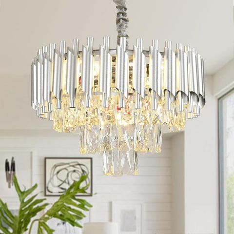 LUSTRA de CRISTAL K9 - GRI; 9xE14 [1]