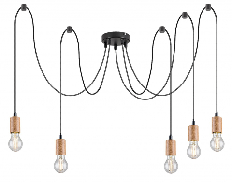CANDELABRE MODERNE & PENDULE - LUSTRA DOLLIEN 5X60W E27