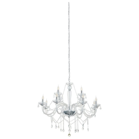 CANDELABRE CRISTAL & PENDULE - LUSTRA EGLO BASILANO 1 39102 12X40W E14  CROM H1500 D1000 IP20