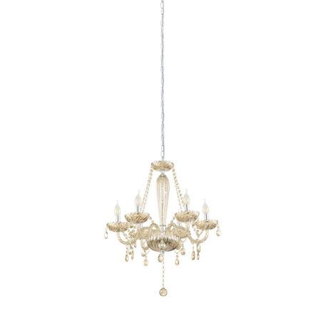 CANDELABRE CRISTAL & PENDULE - LUSTRA EGLO BASILANO 39092 6X40W E14  CROM H1300 D720 IP20