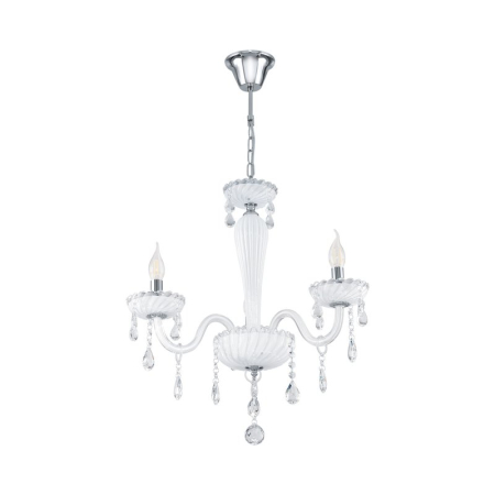 CANDELABRE CRISTAL & PENDULE - LUSTRA EGLO CARPENTO 39112 3X40W E14  CROM H1200 D540 IP20