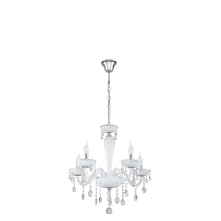 CANDELABRE CRISTAL & PENDULE - LUSTRA EGLO CARPENTO 39113 5X40W E14  CROM H1200 D590 IP20