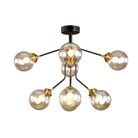 PLAFONIERE MODERNE - LUSTRA ELMARK BUBBLES 955BUBBLES8 8X40W E14 AMBER