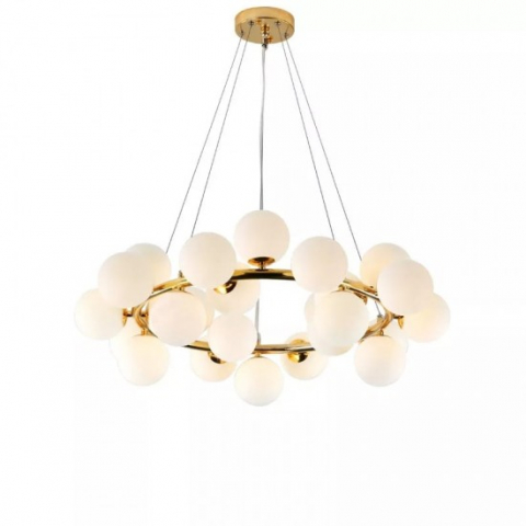 ■ ILUMINAT DE INTERIOR - LUSTRA GLOB 20X5W G9 AUR