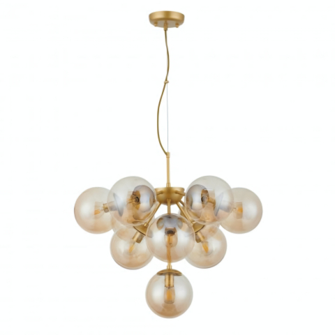 ■ ILUMINAT DE INTERIOR - LUSTRA GLOB AURIE 10X28W E14 GLOB AMBRA