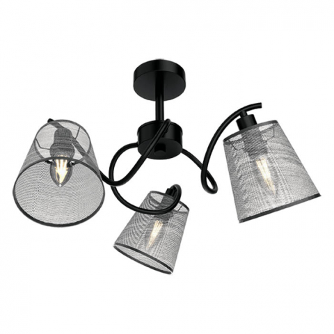 CANDELABRE & PENDULE CLASICE - LUSTRA JASMINE 3X40W  NEGRU -GRI