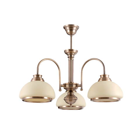 ■ ILUMINAT DE INTERIOR - LUSTRA KRISTA 3XE27 CUPRU AURIU