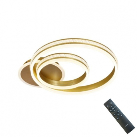 PLAFONIERE CU LED - LUSTRA LED AURIE 2 CERCURI 122W