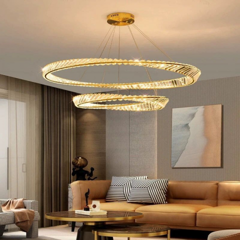 ■ ILUMINAT DE INTERIOR - Lustra LED - cerc cu telecomandă, poți controla luminile sau varia intensitatea