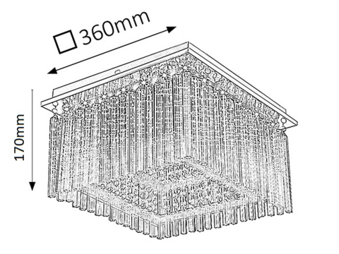 LUSTRA  LED CRISTAL DANIELLE 1X21W 4000K 1750LM [5]