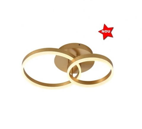 PLAFONIERE CU LED - LUSTRA LED GOLD 2X77W