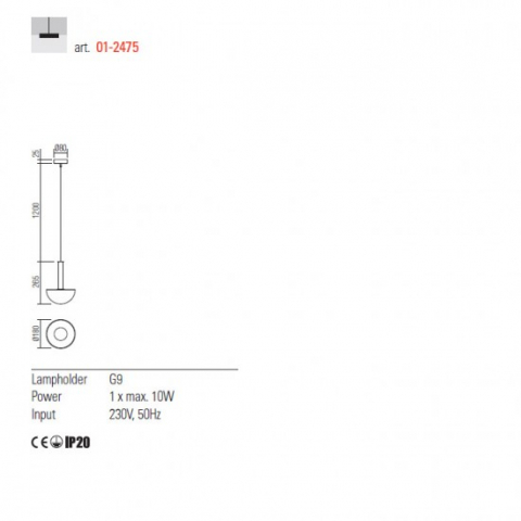 LUSTRA LUMIEN AURIU 1X10W G9 D265 [1]