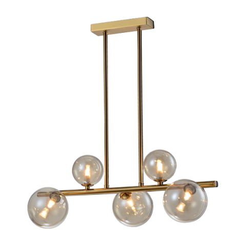 ■ ILUMINAT DE INTERIOR - LUSTRA OLENA 5XG9 ORIZONTAL AURIE
