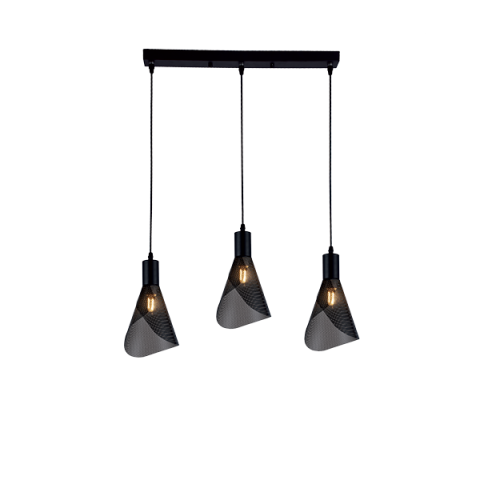 ■ ILUMINAT DE INTERIOR - LUSTRA PARIS  3XE14 NEGRU