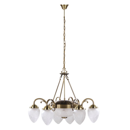 ■ CORPURI DE ILUMINAT - LUSTRA  ANNABELLA 8636 BRONZ E14 6X40W + E27 2X60W D700X600MM