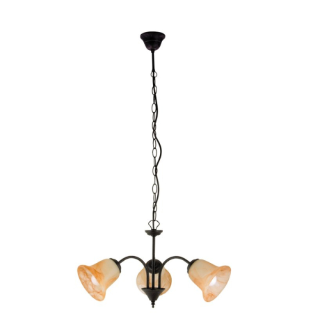 ■ CORPURI DE ILUMINAT - LUSTRA COLETTE 7367 LMAROU ANTIC ALABASTRU E14 3X40W D540X280MM