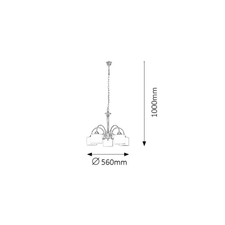 LUSTRA RABALUX EDITH 7276 ALAMA ANTIC ALB E27 5X60W [1]