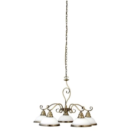 CANDELABRE & PENDULE CLASICE - LUSTRA  ELISETT 2755 BRONZ BRONZ ALB E27 5X60W D700X520MM