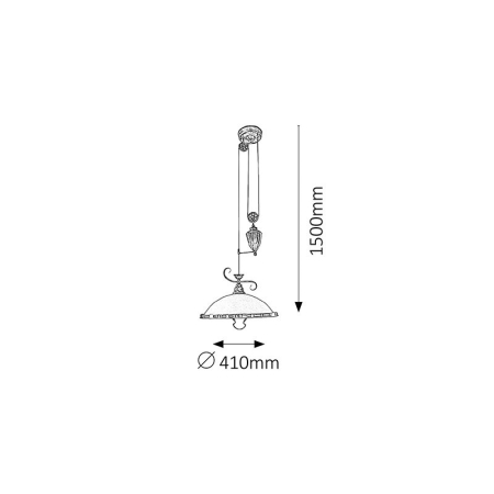 LUSTRA RABALUX ELISETT 2756 BRONZ ALB E27 1X60W D400MM [2]