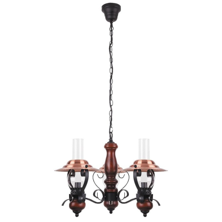 SUSPENSII VINTAGE - LUSTRA RABALUX ENNA 7860 NEGRU BRONZ E14 3X40W D500X400MM