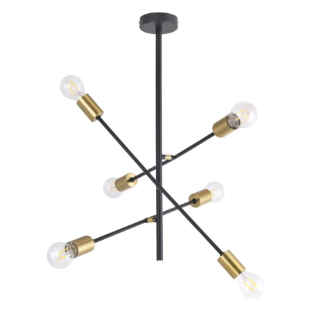■ CORPURI DE ILUMINAT - LUSTRA RABALUX LANNY 2104 (NEGRU E27 6X15W)