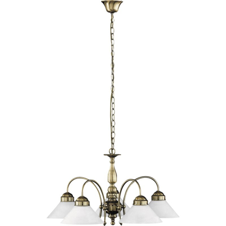 ■ CORPURI DE ILUMINAT - LUSTRA  MARIAN 2705 BRONZ ALB E27 5X60W D680X370MM