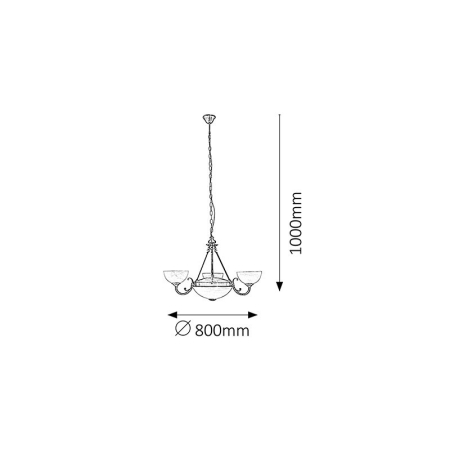 LUSTRA  MARLENE 8543 BRONZ BRONZ ALB E14 3X40W + E27 2X60W D800X480MM [1]