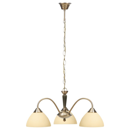 ■ CORPURI DE ILUMINAT - LUSTRA  REGINA  BRONZ BRONZ CREM E14 3X40W D530X220MM