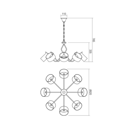 LUSTRA DUKE 01-1512 E14 8X40W [1]