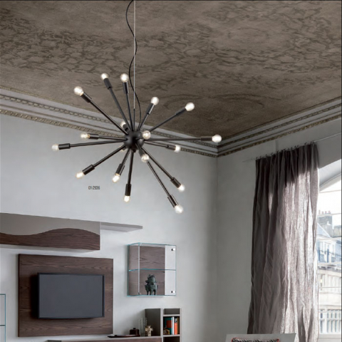 LUSTRA STELLAR 18X25W E14 NEGRU MAT  D95 [1]