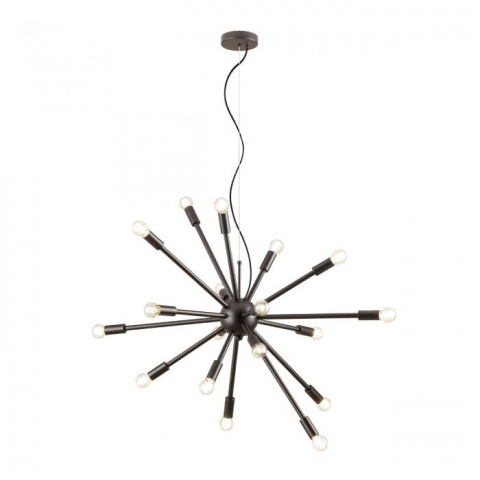 ■ ILUMINAT DE INTERIOR - LUSTRA STELLAR 18X25W E14 NEGRU MAT  D95