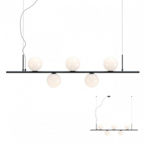 ■ ILUMINAT DE INTERIOR - LUSTRA TALIS 5XE14 NEGRU MAT H120