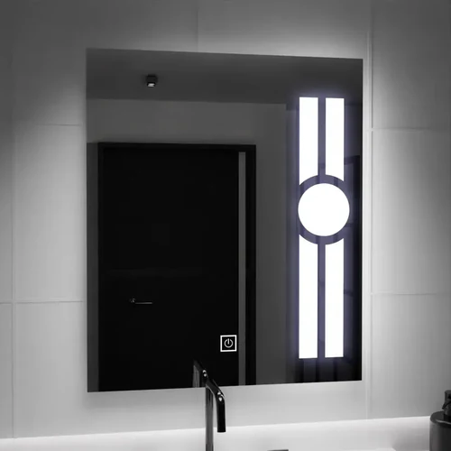 ■ OGLINZI LED - OGLINDA LED CU DEZABURIRE,RAMA NEAGRA 60X80CM 6000K