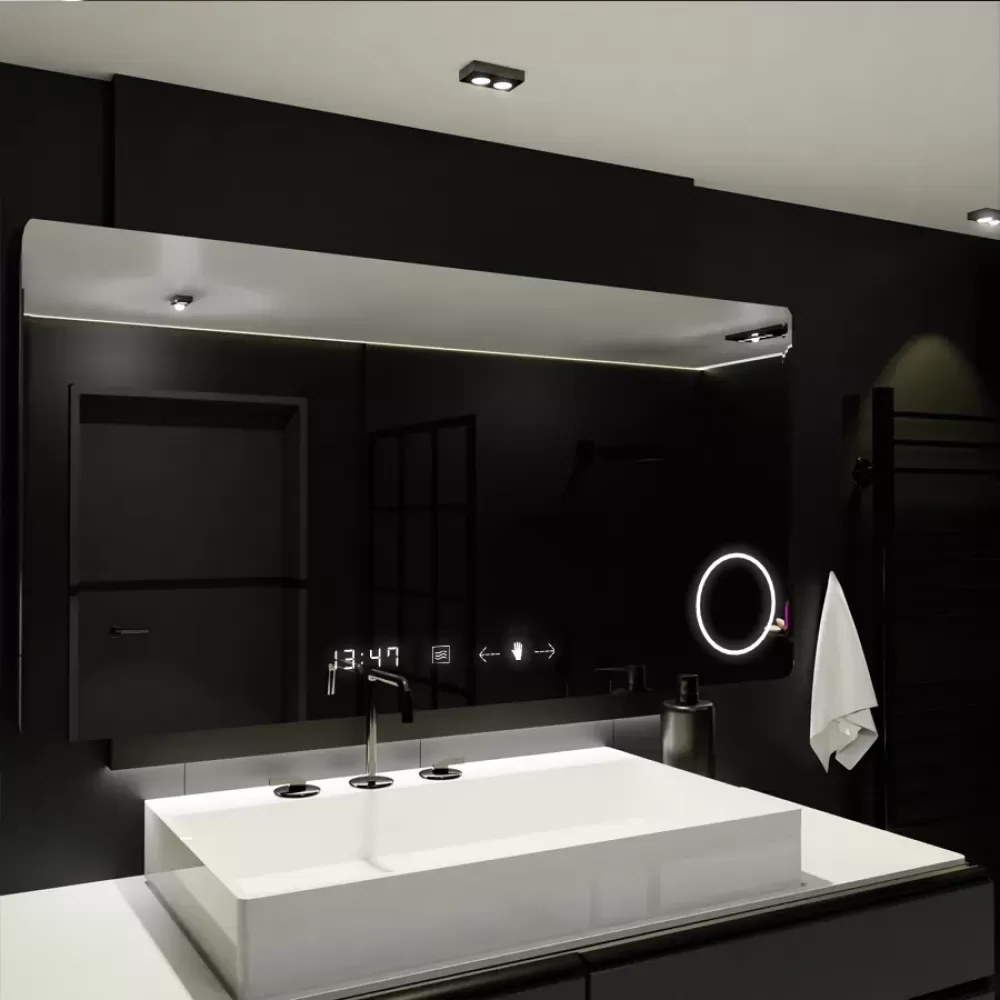 ■ OGLINZI LED - OGLINDA led cu dezaburire si lupa cosmetica (80X60)