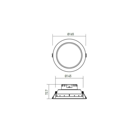 PANOU LED XEVO INCASTRAT 15W 3000K ALB MAT EV03WW ARELUX [2]