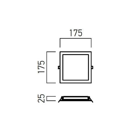 PANOU LED XFACE PATRAT 18W 3000K IP20 ALB MAT ARELUX [1]