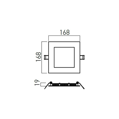 SPOT LED XFLAT INCASTRAT 15W 3000K 168MM PATRAT ALB MAT [1]