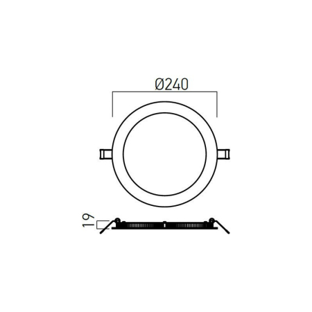 PANOU LED XFLAT INCASTRAT 15W 4000K 240MM ROTUND FTR240NW ALB MAT ARELUX [2]