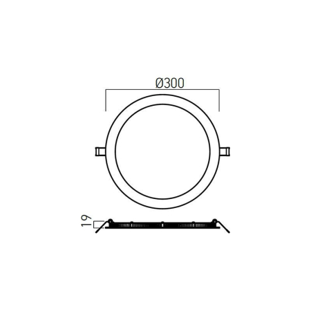 PANOU LED XFLAT INCASTRAT 30W 4000K 300MM ROTUND FTR300NW ALB MAT ARELUX [2]