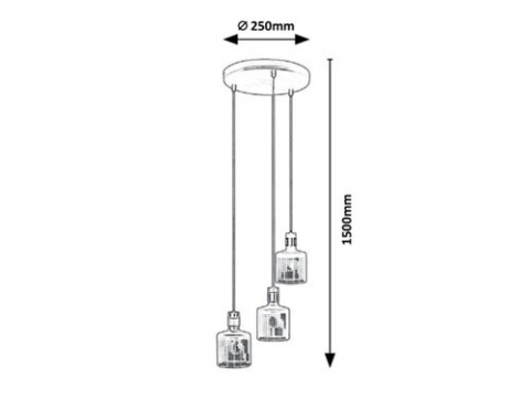 PENDUL  ALBERTA 3X9W E27 [2]