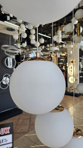 PENDUL AURIU CU GLOB ALB ACRYLIC - L2.6M; CASA SCARII [3]