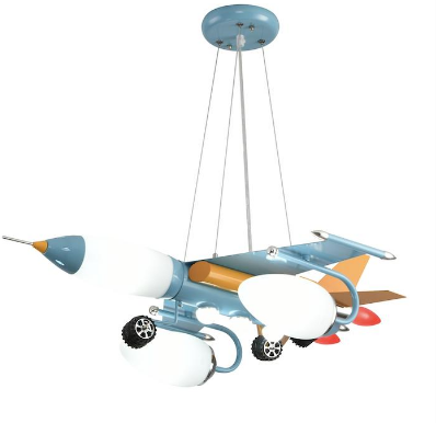 ■ ILUMINAT DE INTERIOR - PENDUL AVION ALBASTRU 9W+E14(max40w)