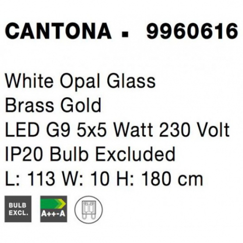 PENDUL CANTONA 5X5W G9 LC AUR [3]