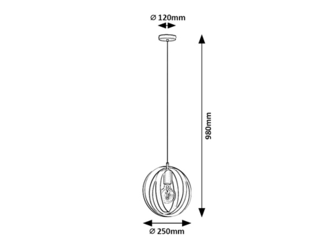 PENDUL CORTADO 1X40W E27 NEGRU [1]